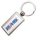 Image of Rectangular Zinc Alloy Domed Keyrings