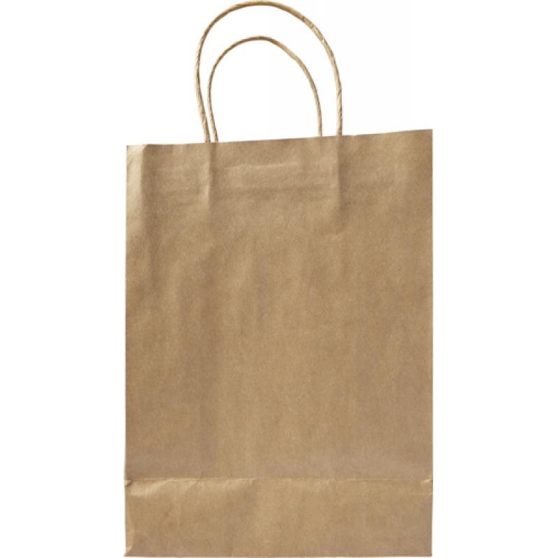 Image of Branded Medium Recycled Brown Paper Bag
